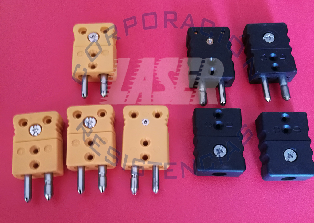 Conectores para Termocuplas Tipo J, K, y PT100